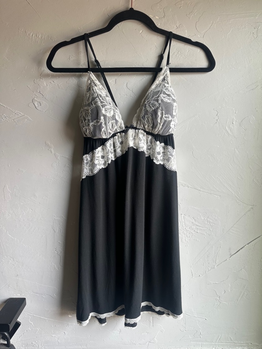Victoria’s Secret Lace Slip Dress Y2K Coquette Goth Babydoll Mini Sz L
